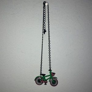 Betsey Johnson bicycle necklace